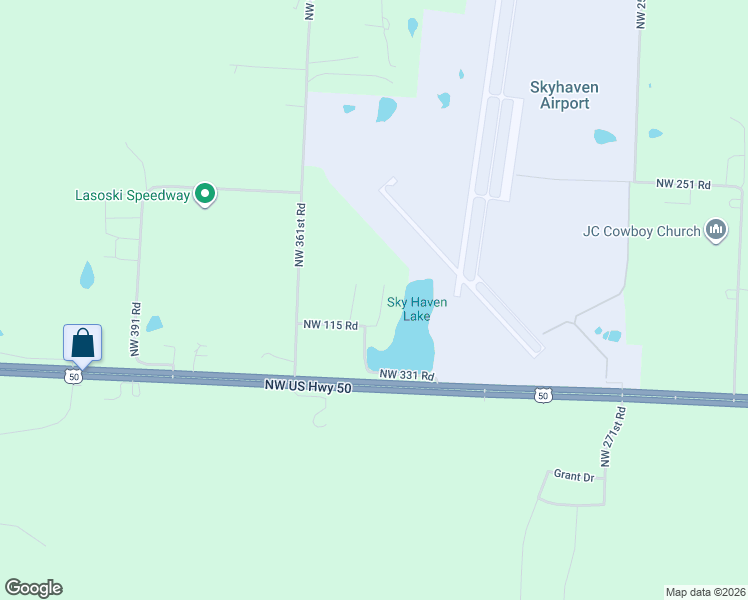 map of restaurants, bars, coffee shops, grocery stores, and more near 126 Northwest 331 Road in Warrensburg