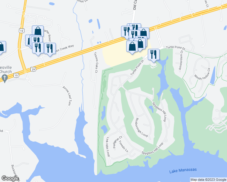 map of restaurants, bars, coffee shops, grocery stores, and more near 8223 Snead Loop in Gainesville