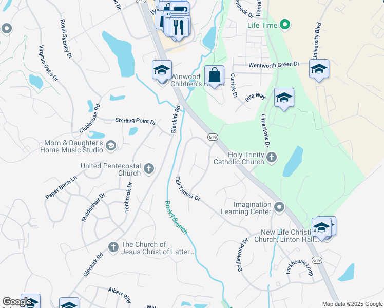 map of restaurants, bars, coffee shops, grocery stores, and more near 8052 Crimson Leaf Court in Gainesville