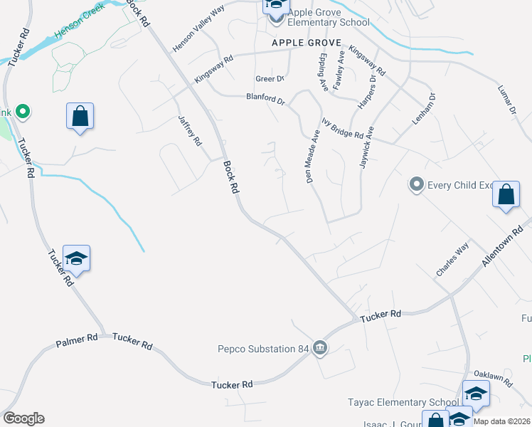 map of restaurants, bars, coffee shops, grocery stores, and more near 2600 Holly Drive in Fort Washington