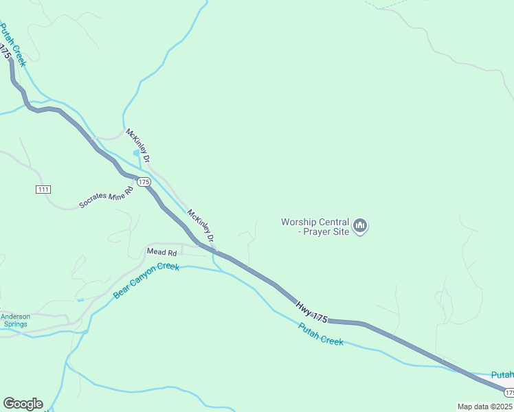 map of restaurants, bars, coffee shops, grocery stores, and more near 19576 Highway 175 in Middletown