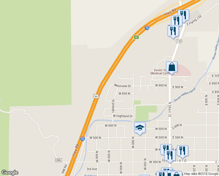 map of restaurants, bars, coffee shops, grocery stores, and more near Indian Hills Drive in Richfield