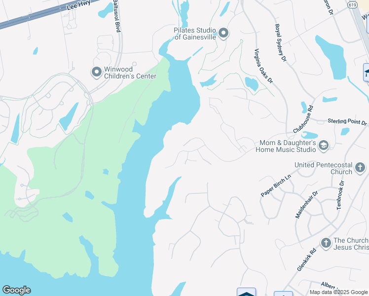 map of restaurants, bars, coffee shops, grocery stores, and more near 8160 Tillinghast Lane in Gainesville