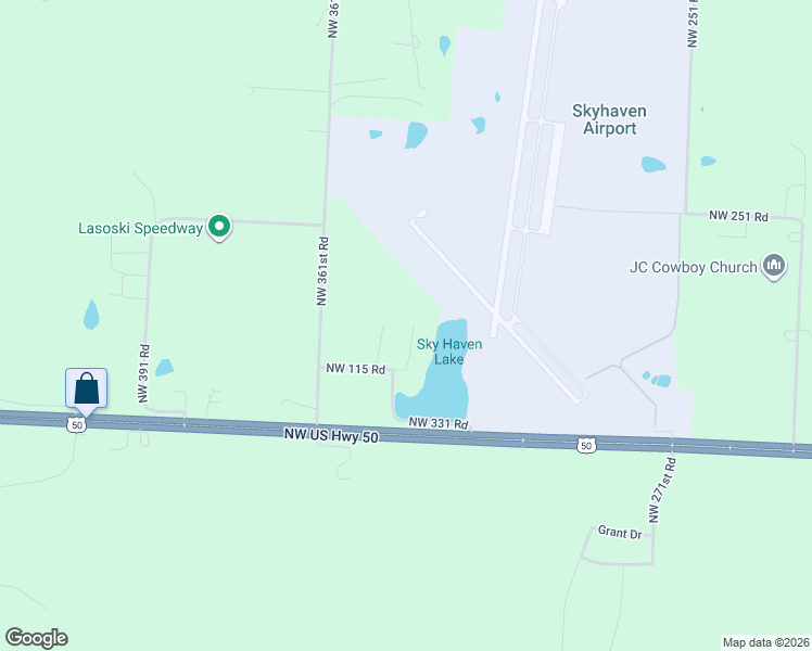 map of restaurants, bars, coffee shops, grocery stores, and more near 126 Northwest 331 Road in Warrensburg