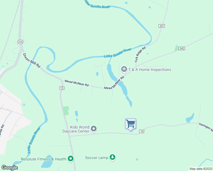 map of restaurants, bars, coffee shops, grocery stores, and more near 311 Tick Ridge Road in Wheelersburg