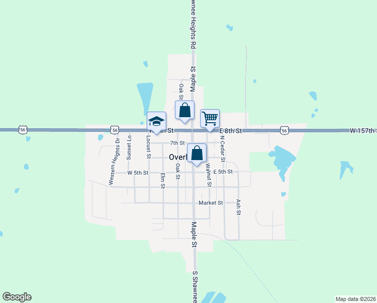 map of restaurants, bars, coffee shops, grocery stores, and more near in Overbrook