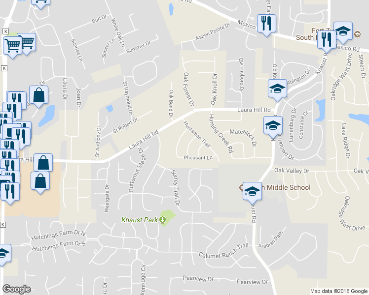 map of restaurants, bars, coffee shops, grocery stores, and more near 14 Lone Elk Lane in St. Peters