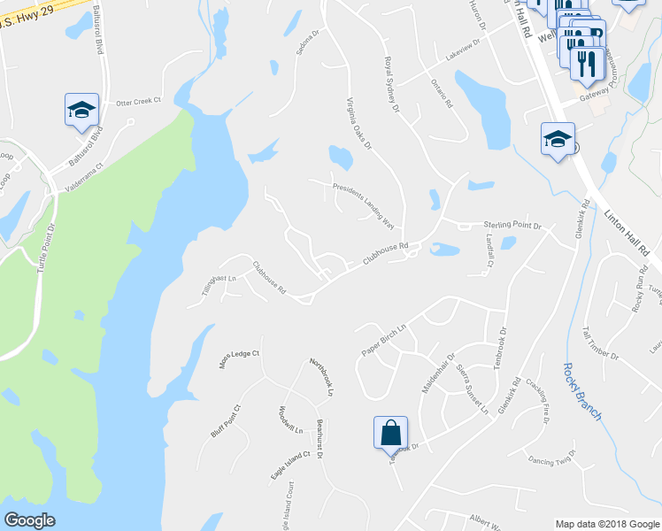 map of restaurants, bars, coffee shops, grocery stores, and more near 14358 Medalist Ct in Gainesville