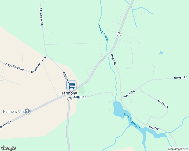 map of restaurants, bars, coffee shops, grocery stores, and more near 6315 Harmony Road in Preston