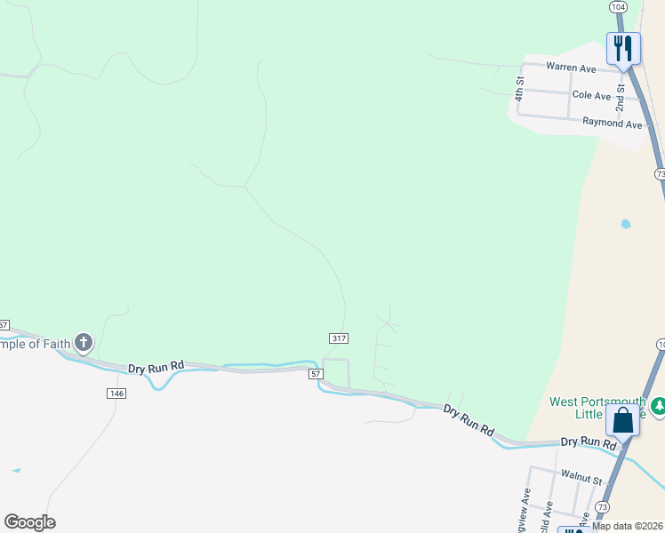 map of restaurants, bars, coffee shops, grocery stores, and more near 303 Hardscrabble Road in West Portsmouth