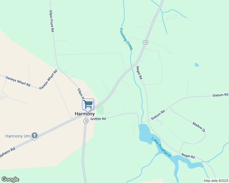 map of restaurants, bars, coffee shops, grocery stores, and more near 6315 Harmony Road in Preston