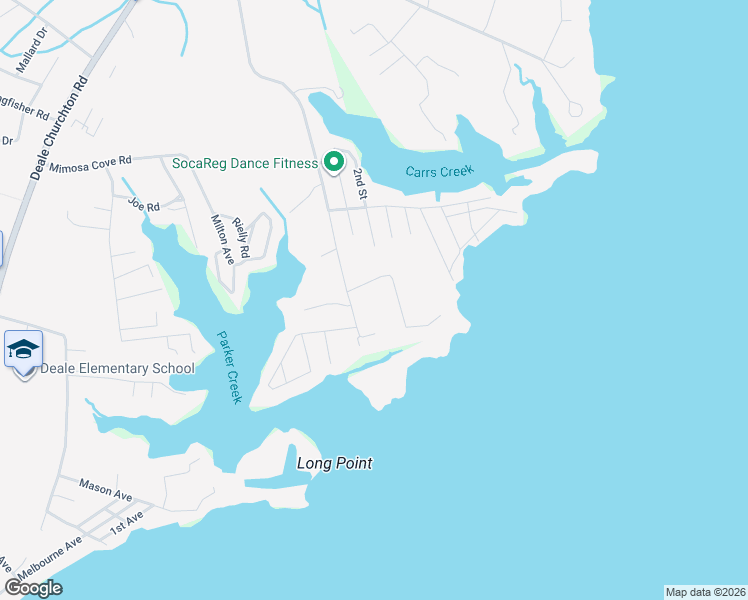 map of restaurants, bars, coffee shops, grocery stores, and more near 941 Marzoff Road in Deale