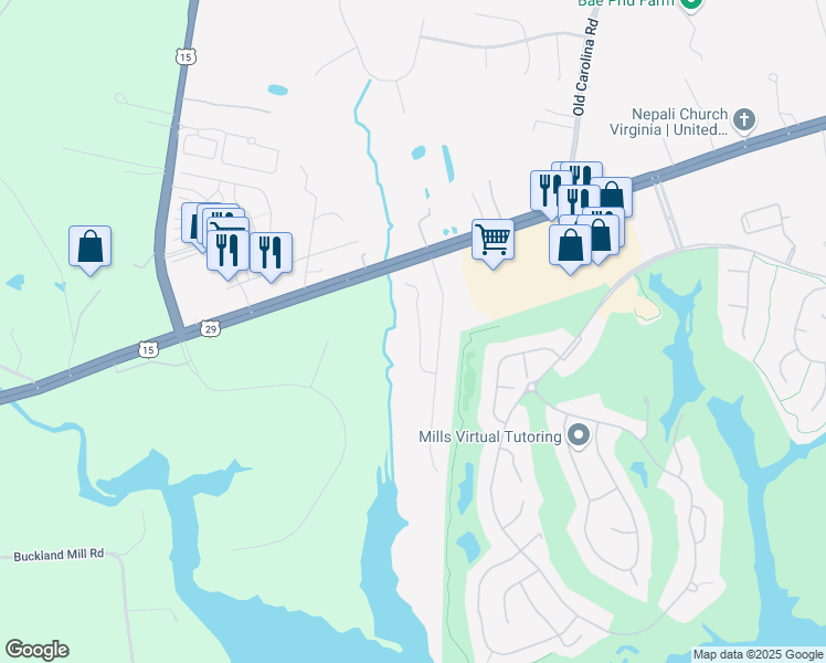 map of restaurants, bars, coffee shops, grocery stores, and more near 15675 Sedgefield Oaks Court in Gainesville