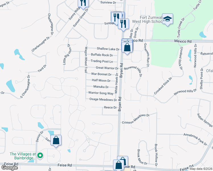 map of restaurants, bars, coffee shops, grocery stores, and more near 1329 Manuka Drive in O'Fallon
