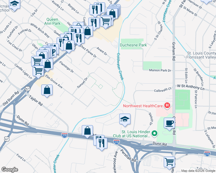 map of restaurants, bars, coffee shops, grocery stores, and more near 238 Alma Drive in Hazelwood