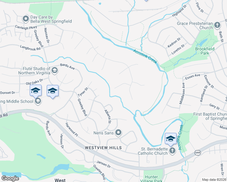 map of restaurants, bars, coffee shops, grocery stores, and more near 6319 Bridgeton Court in West Springfield