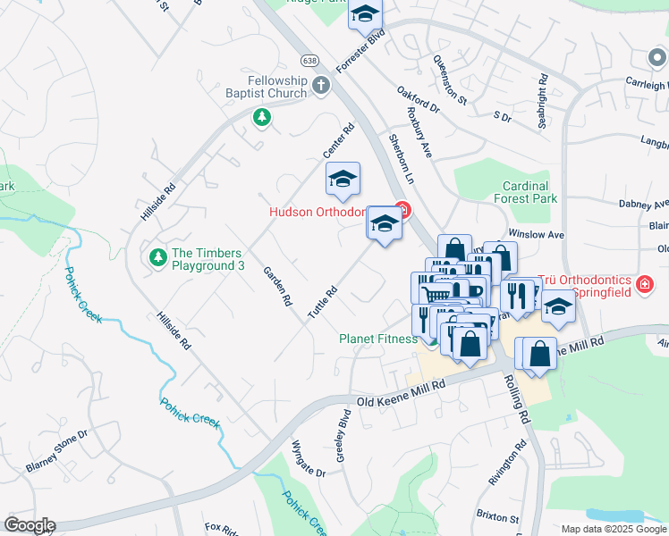 map of restaurants, bars, coffee shops, grocery stores, and more near in West Springfield