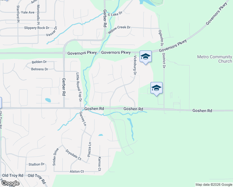 map of restaurants, bars, coffee shops, grocery stores, and more near 13 West Picketts Crossing in Edwardsville