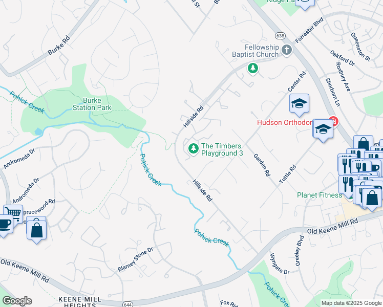 map of restaurants, bars, coffee shops, grocery stores, and more near 8883 Winding Hollow Way in West Springfield