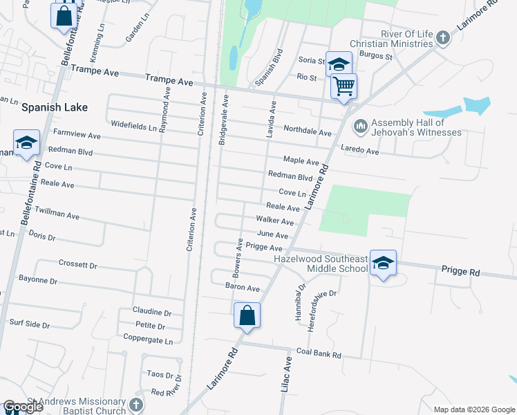 map of restaurants, bars, coffee shops, grocery stores, and more near 1172 Walker Avenue in St. Louis