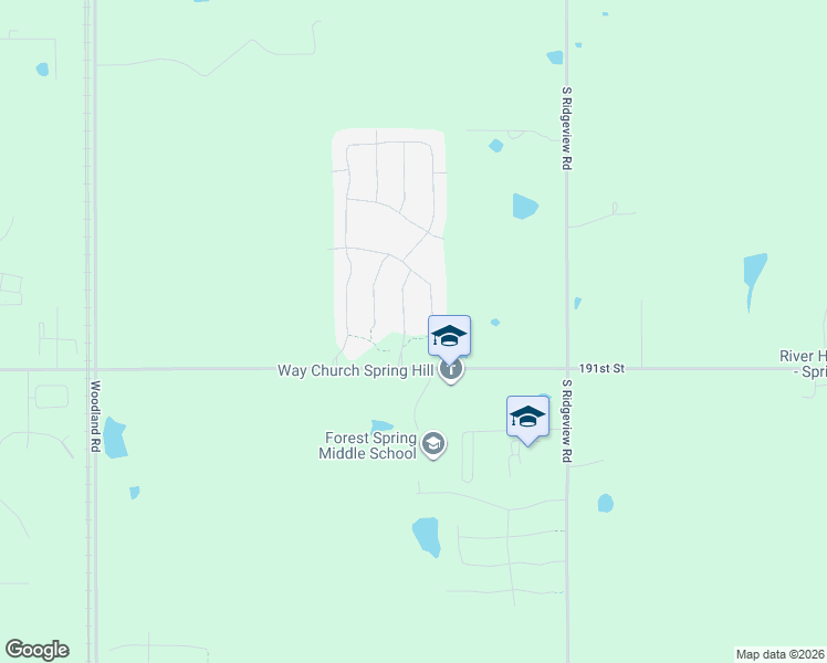 map of restaurants, bars, coffee shops, grocery stores, and more near 19005 Mahaffie in Spring Hill