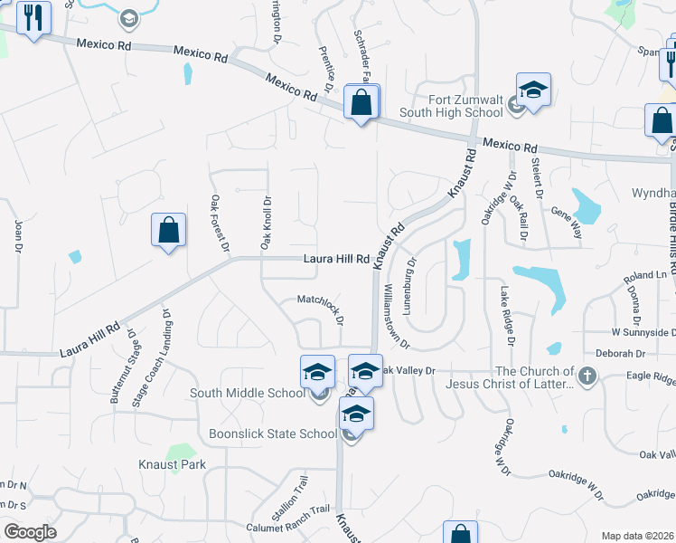map of restaurants, bars, coffee shops, grocery stores, and more near 7 Archers Court in St. Peters