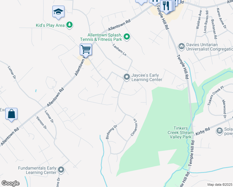 map of restaurants, bars, coffee shops, grocery stores, and more near 7719 Webster Lane in Fort Washington