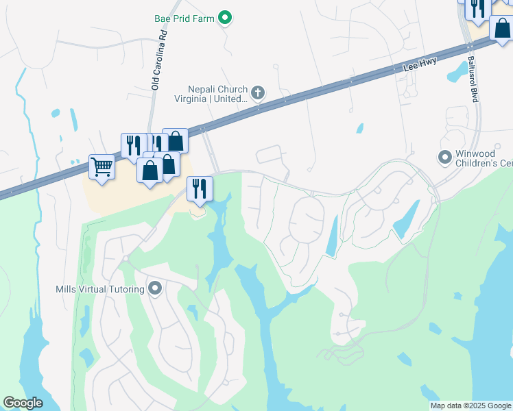 map of restaurants, bars, coffee shops, grocery stores, and more near 8030 Amsterdam Court in Gainesville