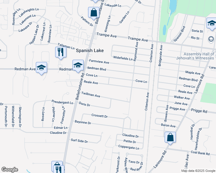 map of restaurants, bars, coffee shops, grocery stores, and more near 459 Homestead Avenue in St. Louis