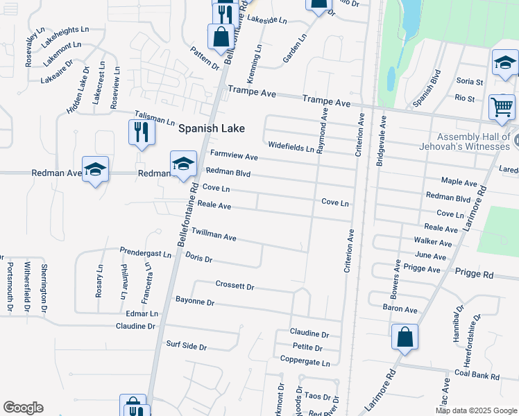 map of restaurants, bars, coffee shops, grocery stores, and more near 459 Homestead Avenue in St. Louis