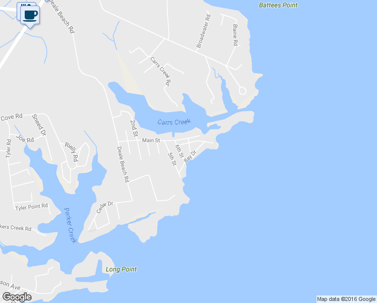 map of restaurants, bars, coffee shops, grocery stores, and more near 5982 7th Street in Deale