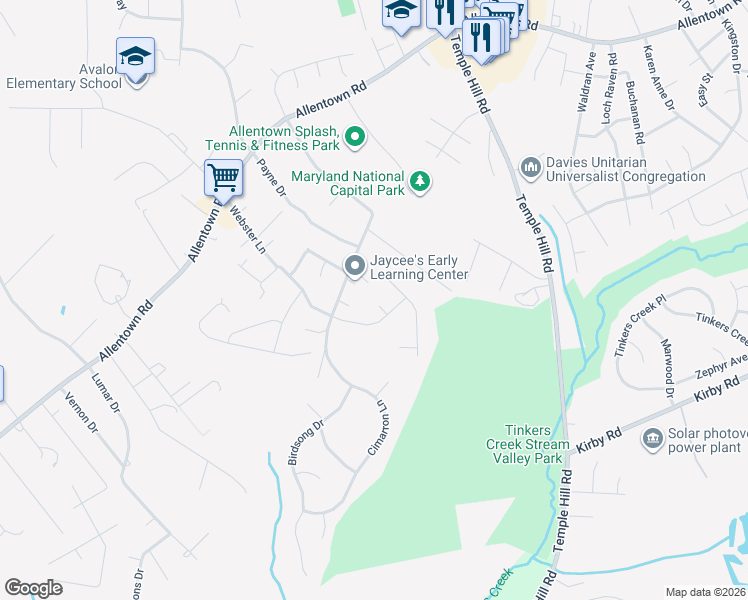 map of restaurants, bars, coffee shops, grocery stores, and more near 7700 Isabella Court in Fort Washington