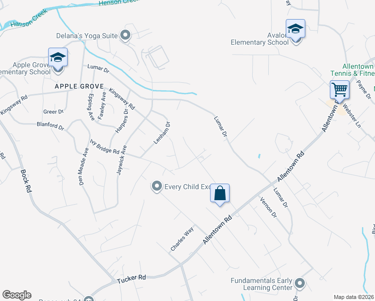 map of restaurants, bars, coffee shops, grocery stores, and more near 7705 Klovstad Drive in Fort Washington