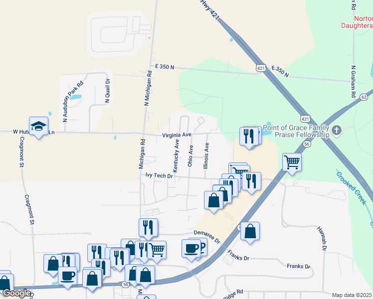 map of restaurants, bars, coffee shops, grocery stores, and more near 2920 Ohio Avenue in Madison