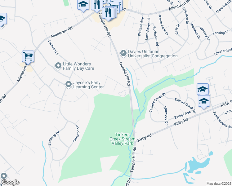 map of restaurants, bars, coffee shops, grocery stores, and more near 7608 Hector Court in Fort Washington