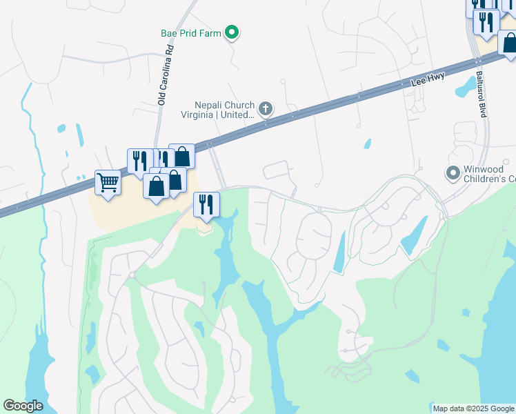 map of restaurants, bars, coffee shops, grocery stores, and more near 7990 Amsterdam Court in Gainesville
