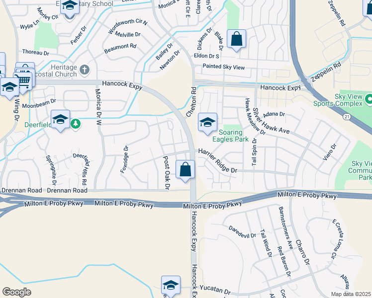 map of restaurants, bars, coffee shops, grocery stores, and more near 4772 Morning Mist Drive in Colorado Springs