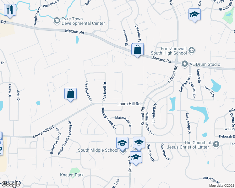 map of restaurants, bars, coffee shops, grocery stores, and more near 13 Kingspointe Drive in St. Peters
