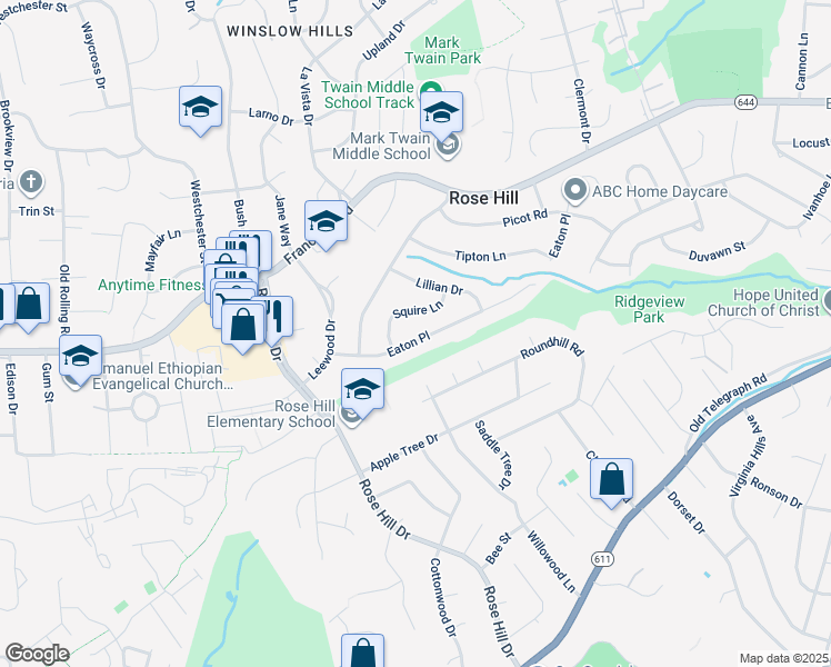 map of restaurants, bars, coffee shops, grocery stores, and more near 4704 Eaton Place in Alexandria