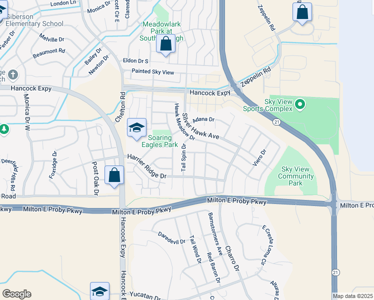 map of restaurants, bars, coffee shops, grocery stores, and more near 3259 Tail Spin Drive in Colorado Springs