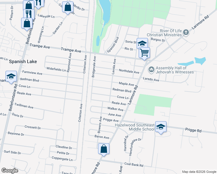 map of restaurants, bars, coffee shops, grocery stores, and more near 1218 Maple Avenue in St. Louis