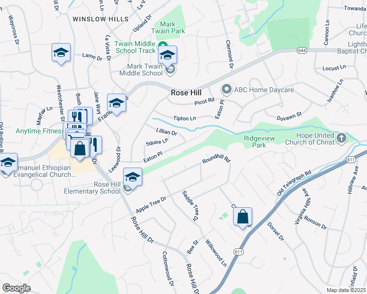 map of restaurants, bars, coffee shops, grocery stores, and more near 4601 Eaton Place in Alexandria