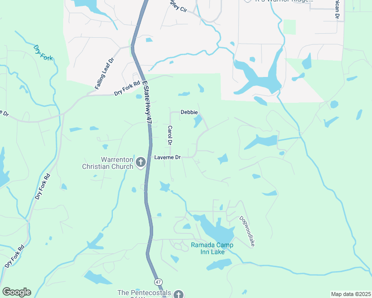 map of restaurants, bars, coffee shops, grocery stores, and more near 19689 Laverne Drive in Warrenton