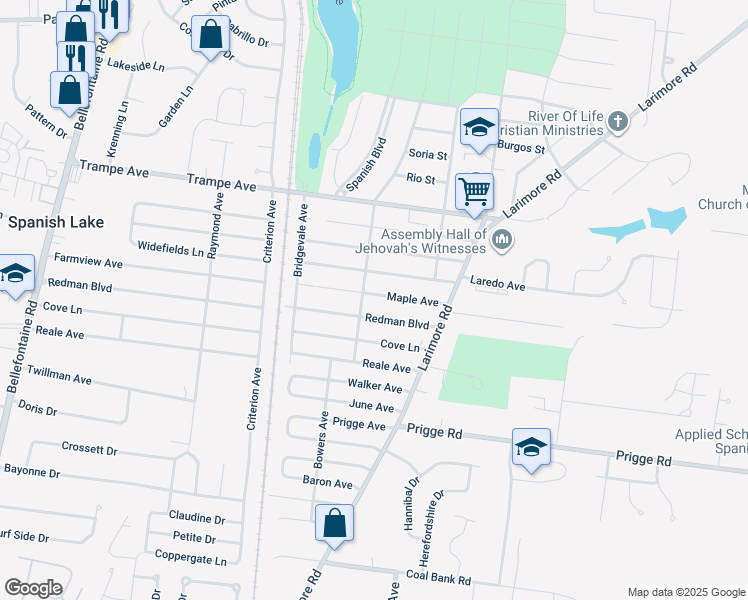 map of restaurants, bars, coffee shops, grocery stores, and more near 1146 Lavida Avenue in St. Louis