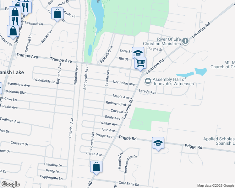 map of restaurants, bars, coffee shops, grocery stores, and more near 1129 Maple Avenue in St. Louis