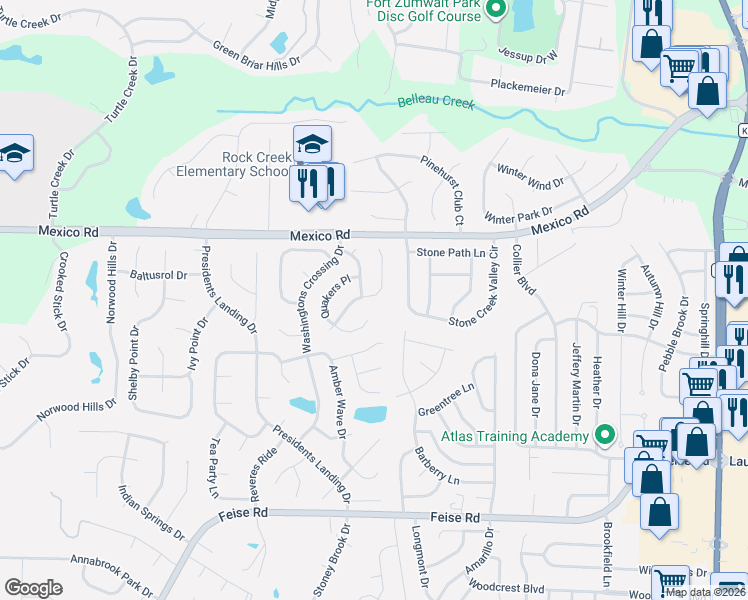 map of restaurants, bars, coffee shops, grocery stores, and more near 6 Tinsmith Court in O'Fallon
