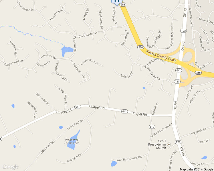 map of restaurants, bars, coffee shops, grocery stores, and more near 11316 Chapel Road in Fairfax Station