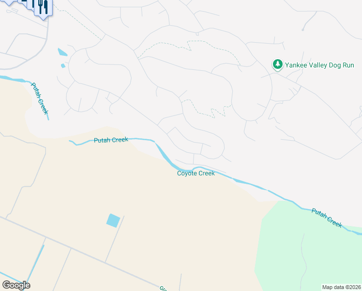 map of restaurants, bars, coffee shops, grocery stores, and more near 19894 Mountain Meadow South in Hidden Valley Lake