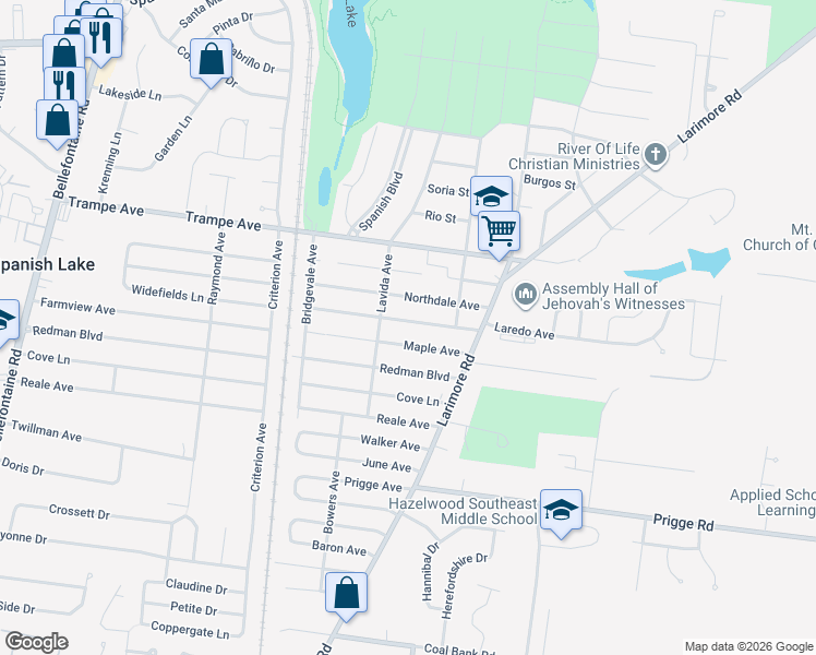map of restaurants, bars, coffee shops, grocery stores, and more near 1129 Maple Avenue in St. Louis