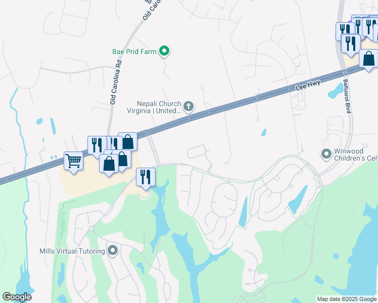 map of restaurants, bars, coffee shops, grocery stores, and more near 7940 Turtle Creek Circle in Gainesville